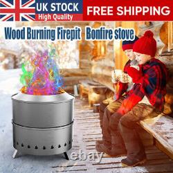 21 Smokeless Fire Pit Stainless Steel Camping Stove for Outdoor Wood Burning