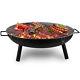 23 Large Round Steel Fire Pit Garden Patio Camping Heater Burner Bowl Bbq Gril