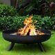 24 Round Fire Pit Folding Patio Garden Bowl Outdoor Camping Heater Log Burner