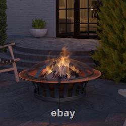 40 Hammered Copper Fire Pit for Outdoor Living