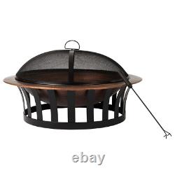 40 Hammered Copper Fire Pit for Outdoor Living