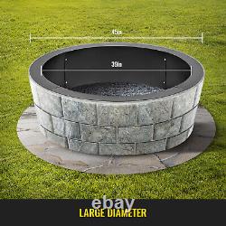 45x39 Fire Pit Ring Liner Steel Wood Ground Drop-In Fireplace Campfire Camping