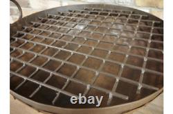 60CM Iron Fire Pit Kadai Fire Pit with Grill BBQ Wood Burner Fire Bowl 5189s