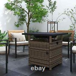 72.5 x 72.5cm 50,000 BTU Fire Pit Table, with Cover Brown