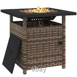 72.5 x 72.5cm 50,000 BTU Fire Pit Table, with Cover Brown