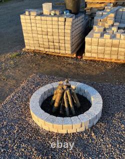 78 cm Fire Pit Kit Smokeless Fire Place Concrete Stone Brick BBQ Heater Burner