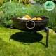 80cm Large Fire Pit Bbq Indian Fire Bowl With Stand & Grill