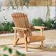 Adirondack Chair Fire Pit Chair, Acacia Hardwood Garden Furniture Vonhaus