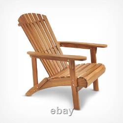 Adirondack Chair Fire Pit Chair, Acacia Hardwood Garden Furniture VonHaus