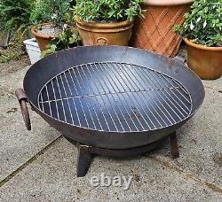 BBQ Fire Pit Kadai Steel Cooking Bowl 60cm Diameter Authentic Hand Made Karai