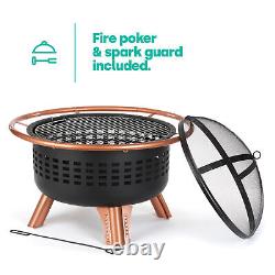 BBQ Outdoor Brazier Garden Fire Saturn Fire Pit Stove Patio Heater Grill Poker