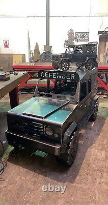 Bespoke Defender firepit Land Rover CNC MADE TO ORDER 2- 3mm raw steel sheet