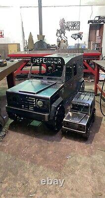 Bespoke Defender firepit Land Rover CNC MADE TO ORDER 2- 3mm raw steel sheet