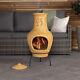 Charles Bentley Outdoor Large Terracotta Clay Chiminea Patio Heater