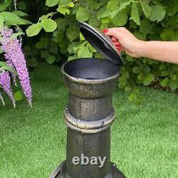 Chimenea Outdoor Heater Patio Garden Fire Pit Burner Bronze Cast Iron Chiminea