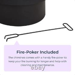 Chiminea for Garden, Outdoor Fire Pit and Patio Heater (Premium)