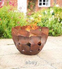 Contemporary Firepit in Rust Modern Fire Pit Rust Fire Bowl Garden Heater Fire