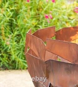 Contemporary Firepit in Rust Modern Fire Pit Rust Fire Bowl Garden Heater Fire