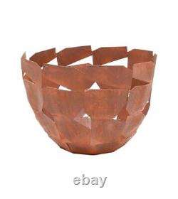 Contemporary Firepit in Rust Modern Fire Pit Rust Fire Bowl Garden Heater Fire