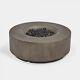 Dark Grey Round Gas Fire Pit Garden Patio Heaters Smokeless Ed