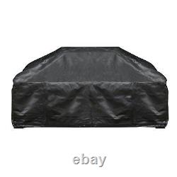 Dellonda 35 Square Outdoor Fire Pit, Black & Drawstring Cover DG238