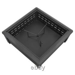 Dellonda DG43 35 Square Outdoor Fire Pit, Black