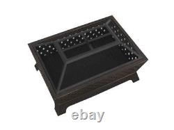 Dellonda DG44 35in Rectangular Bronze Outdoor Fire Pit With Mesh Safety Screen