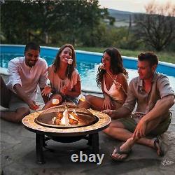 Deluxe Fire Pit, Traditional Style, with Cover Slate