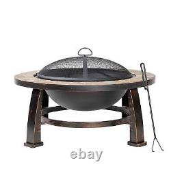 Deluxe Fire Pit, Traditional Style, with Cover Slate