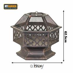 EXTRA LARGE Steel Outdoor Fire Pit Bowl Round Patio Fire Outdoor Log Coal Fire