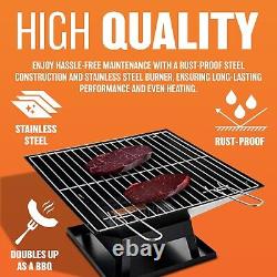 Fire Pit Bbq Grill Heater Outdoor Garden Square Firepit Brazier Patio Outside Dt