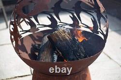 Fire Pit Globe Style Outdoor Garden Furniture Firepit Wood Burner