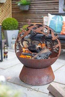 Fire Pit Globe Style Outdoor Garden Furniture Firepit Wood Burner