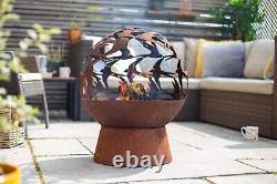 Fire Pit Globe Style Outdoor Garden Furniture Firepit Wood Burner