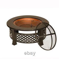 Fire Pit Large Outdoor Firepit Garden Heater Table BBQ Brazier&Grill