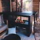 Fire Pit Table Large Black Metal Outdoor Gas Heater Tabletop Coffee Table Stove