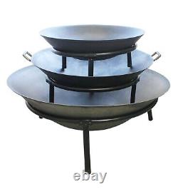 Fire Pits Small, Medium Or Large, Cast Iron, On A Stand, 3 Sizes