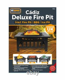 Firepit BBQ Grill Garden Patio Heater Stove Fire Pit Brazier Barbecue Ice Bucket