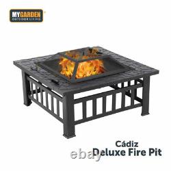 Firepit BBQ Grill Garden Patio Heater Stove Fire Pit Brazier Barbecue Ice Bucket