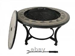 Firepit with BBQ Grill Fire Pit with Table Insert Table Fire Bowl Garden Heater