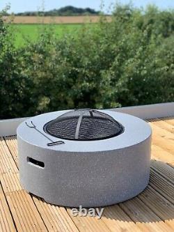 GSD Fire Pit Large Faux Concrete MgO BBQ Grill Bowl for Garden/Patio! 3 Styles
