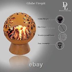 GardenCo Globe Fire Pit Large 60cm Outdoor Round Firepit for Garden and Pat