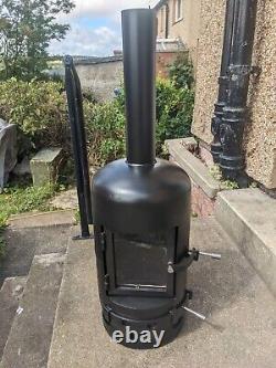 Gas bottle wood burner log Burner Chimena Fire Pit Handmade With Glass