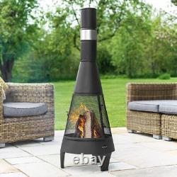 Harrier Chiminea Fire Pits 3 Styles/Sizes Luxury Outdoor Log Wood Burners