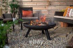 Heavy Duty Steel Firepit Bowl Oiled Steel Patio Heater, Camping Garden