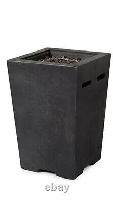 Innovators Square Tapered Fire pit Hidden Gas Compartment QVC Outdoor Fire pit