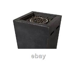 Innovators Square Tapered Fire pit Hidden Gas Compartment QVC Outdoor Fire pit