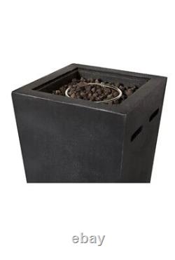 Innovators Square Tapered Fire pit Hidden Gas Compartment QVC Outdoor Fire pit