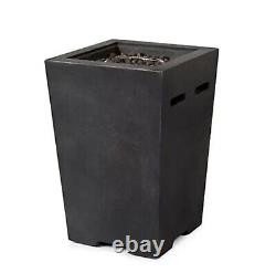 Innovators Square Tapered Fire pit Hidden Gas Compartment QVC Outdoor Fire pit