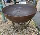 Iron Indian Kadai Fire Pit Bowl 100cm Diameter With Stand & Bbq Cooking Grill